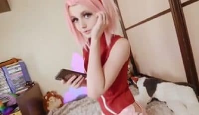 หนังโป้คอสเพล์ สาวน่ารักใส่ชุดซากุระโดนหนุ่มนารูโตะเย็ดสด